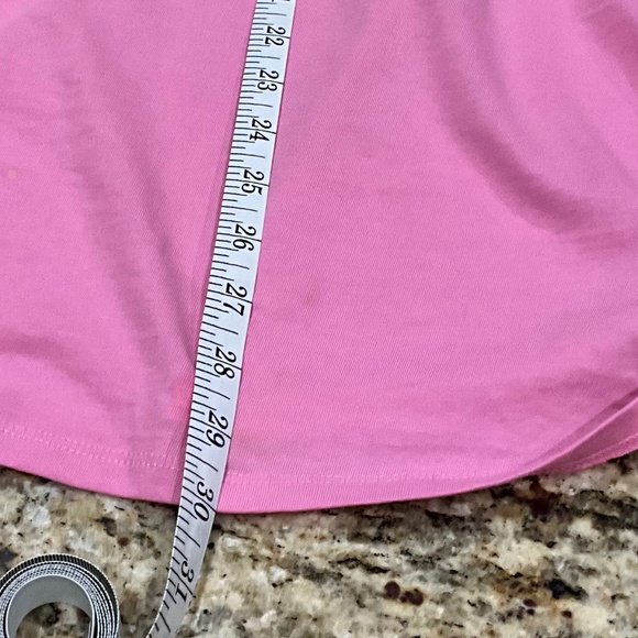 Moda Intl Very Pretty Pink Top with Low V Neck & Tied on One Side Sz S (or S/M) - Picture 5 of 6